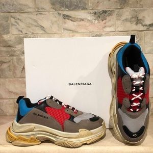 Balenciaga Triple S Grey Red Blue